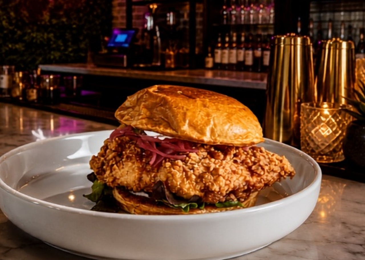 Fried chicken sandwich at Bushell's